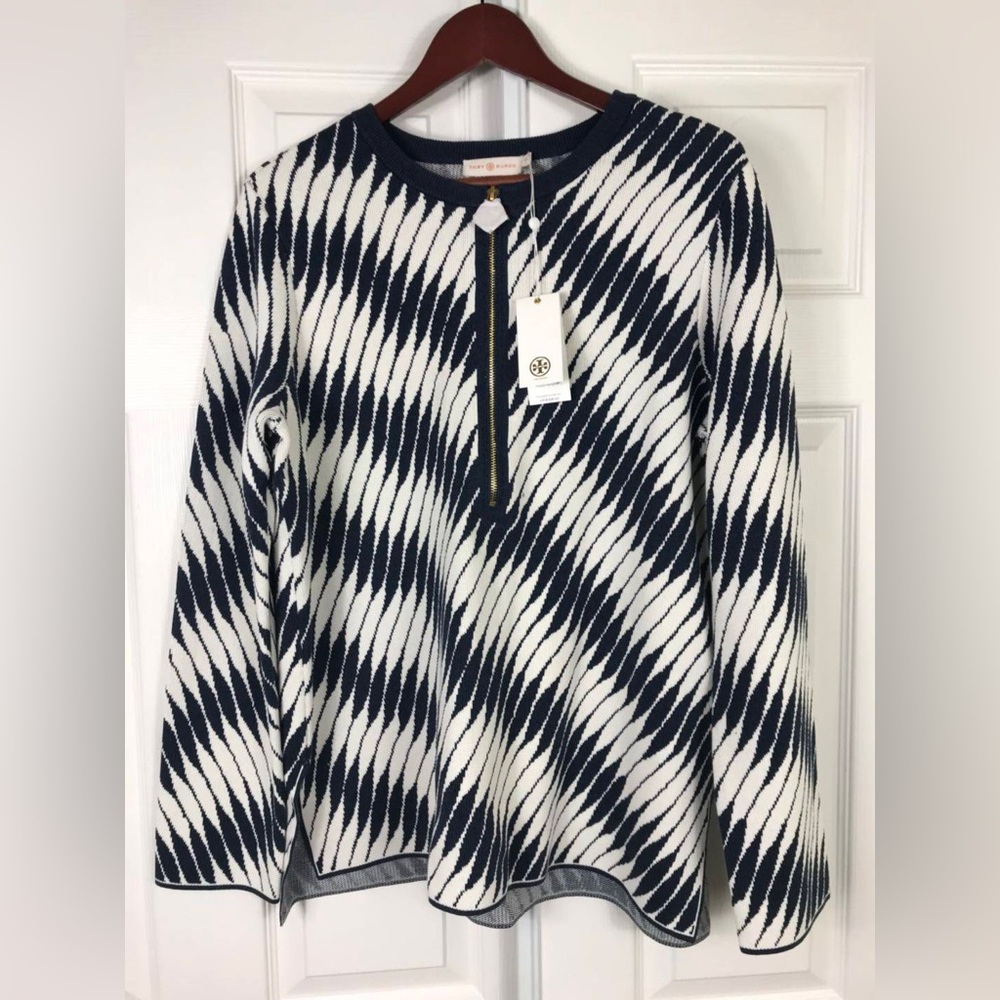 NWT Tory Burch Hadley Cotton Sweater Pullover Size L